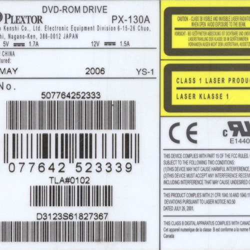 Plextor PX-130A DVD-ROM Drive like new