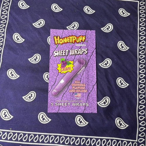 Honeypuff Sheet Wraps Grape King Size 5 Sheets