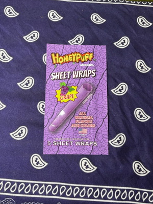 Honeypuff Sheet Wraps Grape King Size 5 Sheets