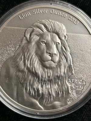 Gabon 1000 francs Wildlife Lion Fauna 2013 coin new