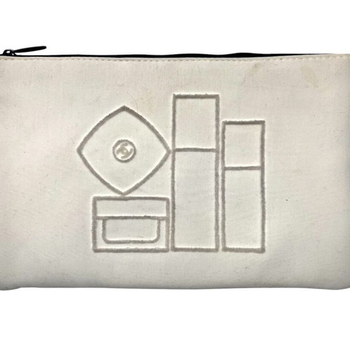 Chanel skin care clutch bag used, white
