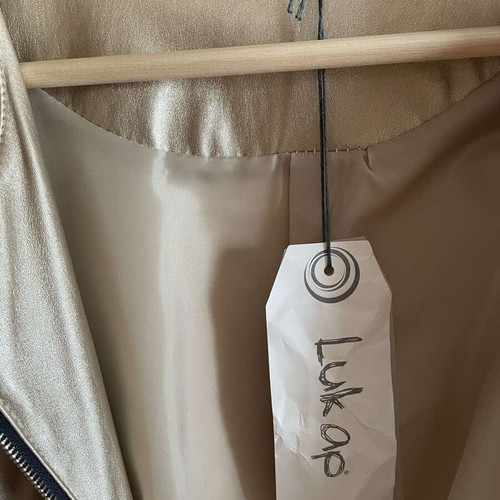 Women's Summer Gold Jacket New, Leather, Size S