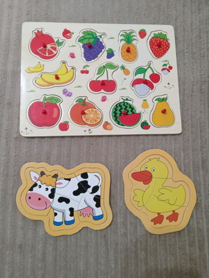 Ξύλινα παζλ σαν καινούργια, σετ 3 τεμαχίων