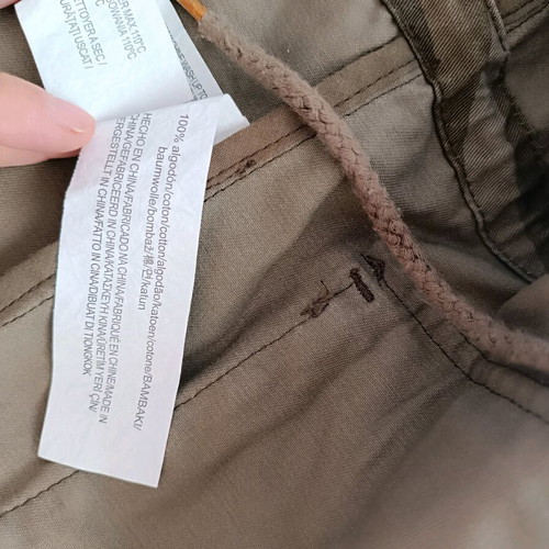 Military cotton mid-length jacket Pull & Bear like new, black and green