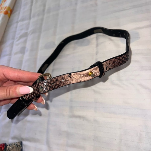 Printed belt like new, beige, size 60