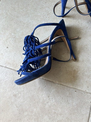 Emporio Armani blue sandals 12cm heel used, size 38