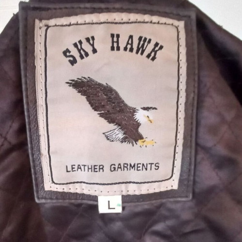 Sky Hawk women's leather jacket Large like new, brown