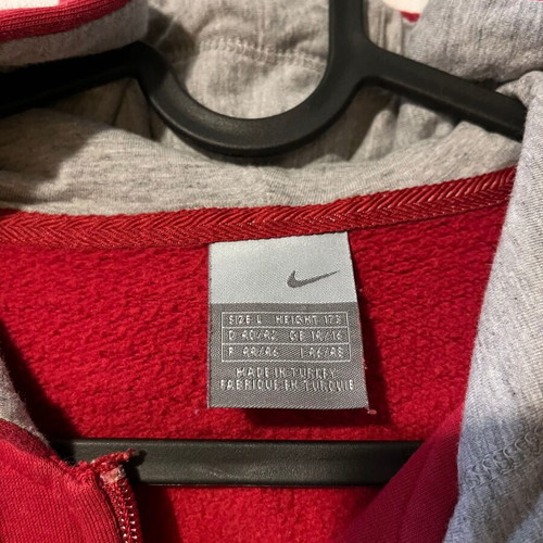 Nike Air Full-Zip Women Hoodie used, size M, gray and red