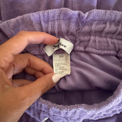 SugarFree terry fabric pants used, size M, purple