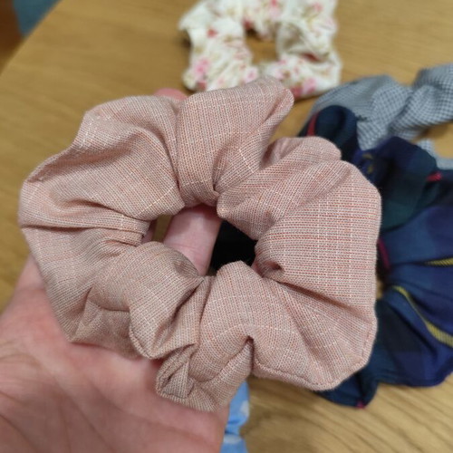 Scrunchies set of 5 made from quality cotton fabrics, multicolor