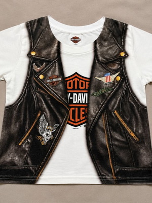 Harley-Davidson toddler T-shirt like new, biker print, size 2 years