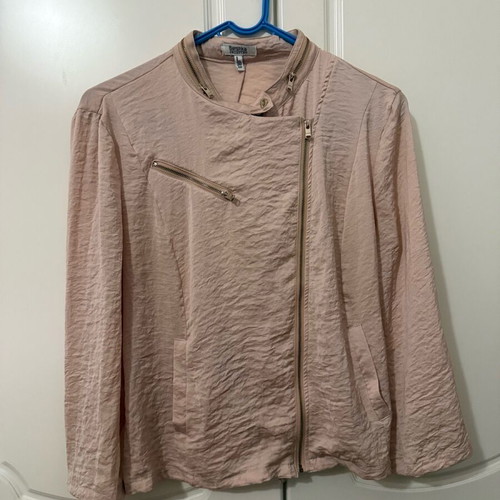 Bershka satin open pink jacket like new, size L