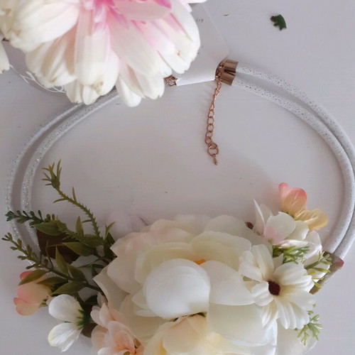 Necklace with flowers new, double with clasp and extension