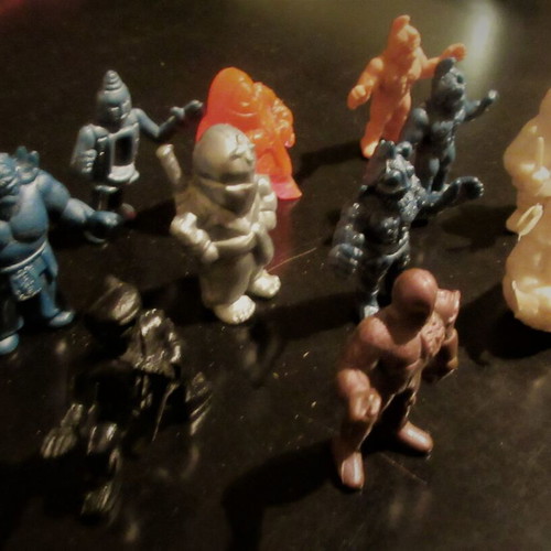 Lot of Exogini and Panose figures in various colors 80s like new
