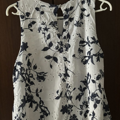 White floral dress one size used