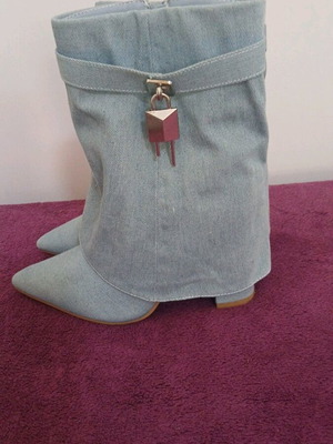 Alta Moda women's denim ankle boots like new, size 37, blue