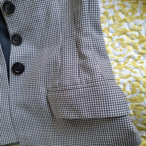 Checked jacket white with dark blue, like new, Marks & Spencer, Small