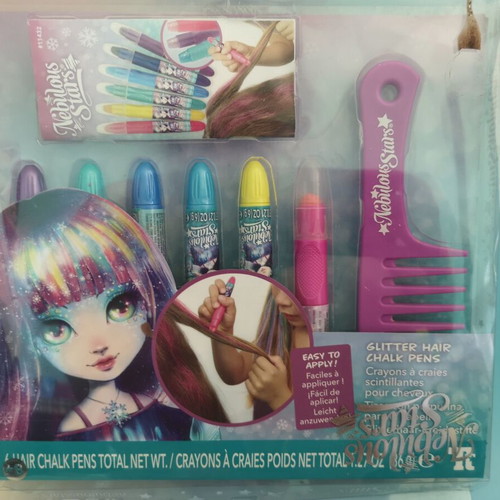 Nebulous Stars glitter hair chalk pens set for kids