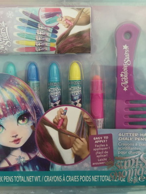 Nebulous Stars glitter hair chalk pens set for kids