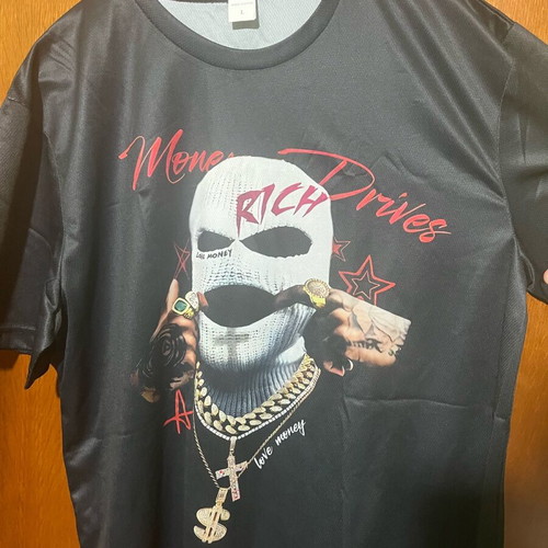 Rich men's t-shirt large athletic fabric new