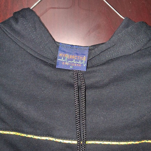 Hyperactive Easywear Black Sleeveless Hoodie Size M, Excellent Condition