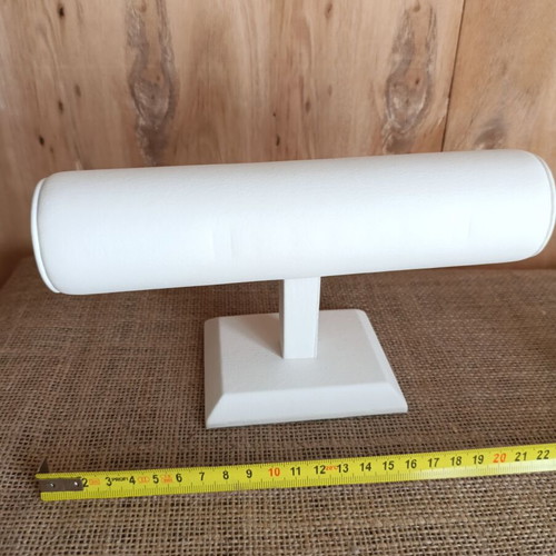 Jewelry and watch display stand leather with white wood like new