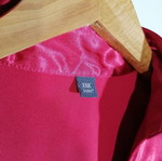 Satin blouse red used, size S, XNK Basic