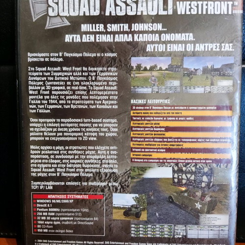 Pc Game-Cd rom Squad Assault Westfront like new