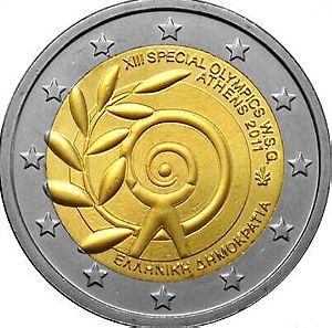 Συλλεκτικό 2 ευρώ 2011 Παγκόσμιοι Αγώνες Ειδικών Ολυμπιακών Αγώνων