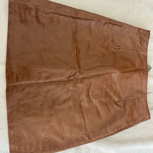 Primark brown leather skirt new