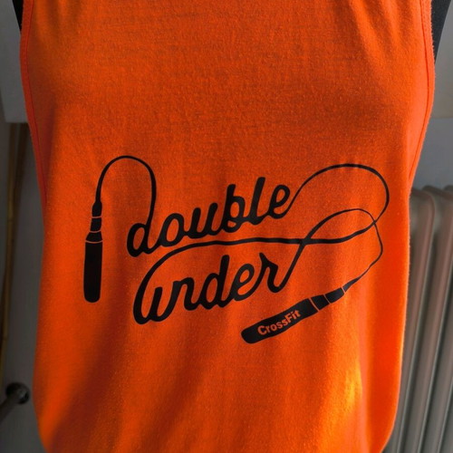 Sportswear shirt used, electric orange, size S-M