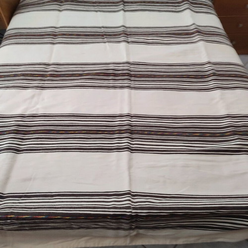 Woven blanket used, traditional loom, 180x240 cm
