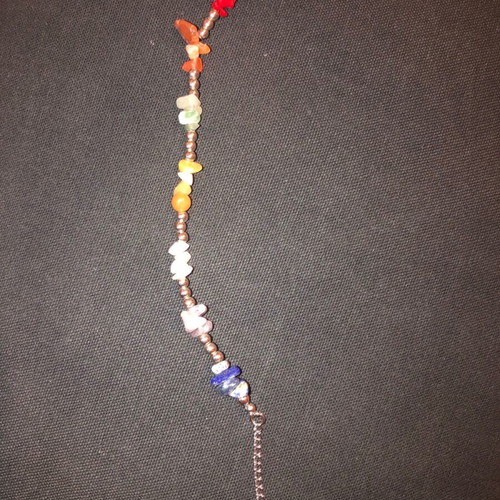 Women's bracelet new multicolored with silver stones 21 cm length
