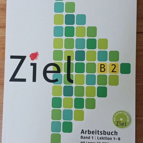 German language book and exercise book used, level B2, with CD