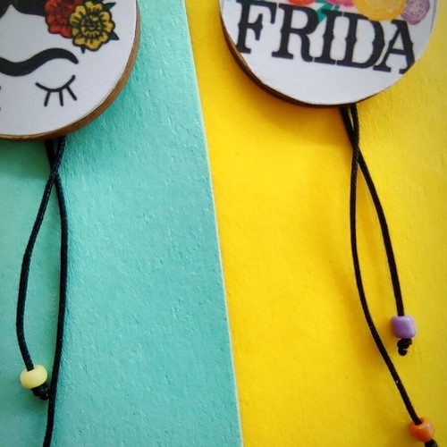 Frida Kahlo earrings handmade, new, colorful