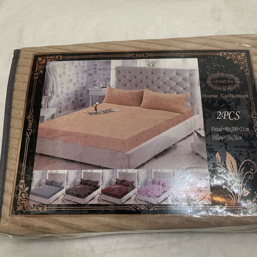 Mattress cover with pillowcase new 90x200+25cm, 50x70cm