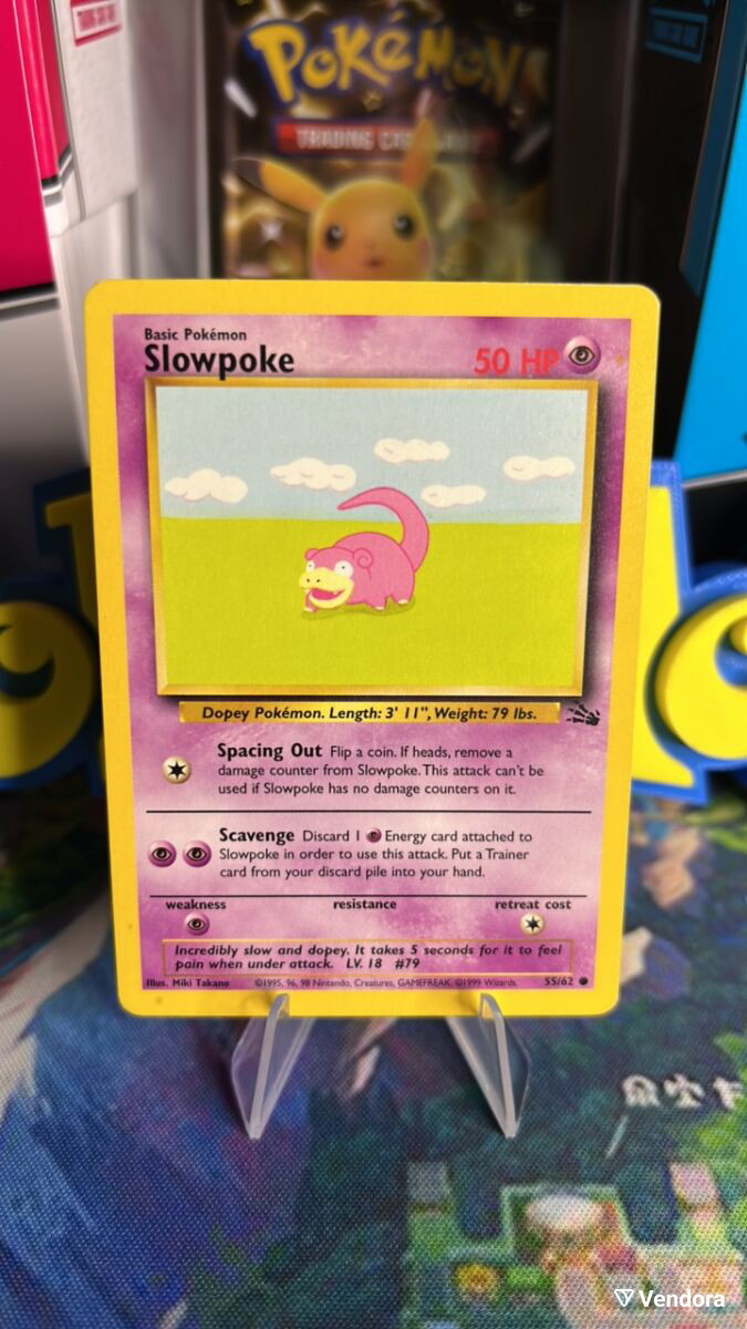 all promo card pokemon tcg pocket 55/62 Slowpoke 1st Edition Fossil