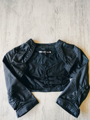 Black denim bolero like new, size M