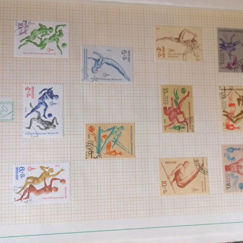 Vintage USSR Stamp Collection like new, album with 99 stamps