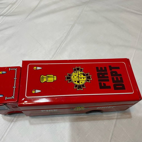 Japanese Tin Fire Truck Toy Like New