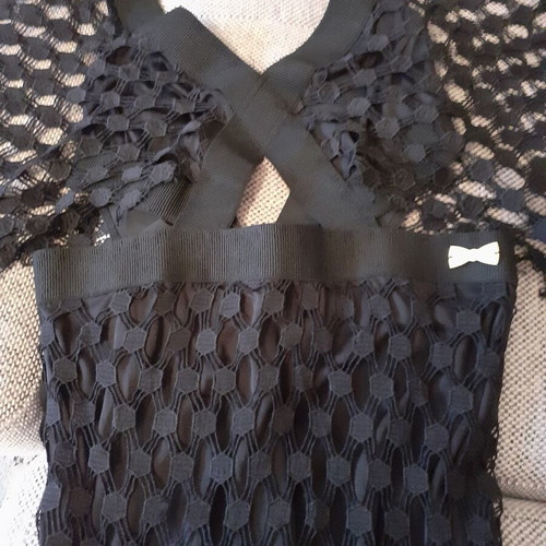 Lynne black laser-cut dress, small