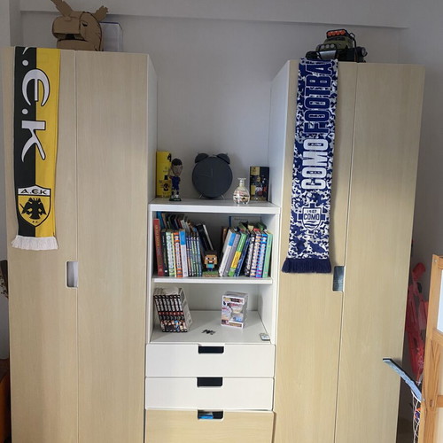 IKEA STUVA furniture set with KURA bed, children's room
