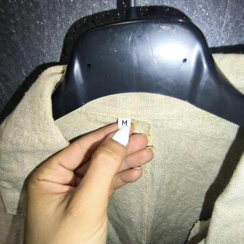 Beige linen jacket like new with wooden buttons size medium