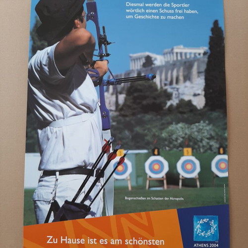 Athens 2004 Olympic Games Archery Poster like new