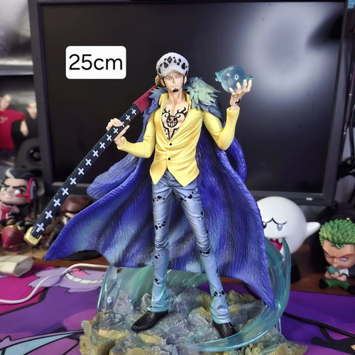 Trafalgar Law action figure like new, 25 cm tall, with RGB LED