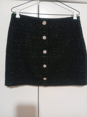 Sinsay skirt black and silver like new, size L