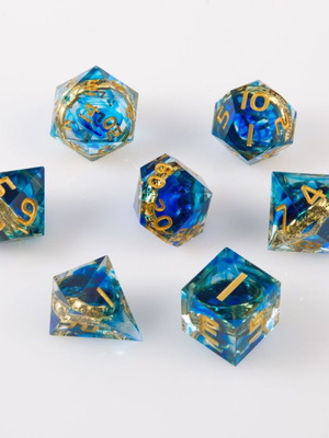 Dungeons & Dragons Dice Set with Pouch new sharp-edge