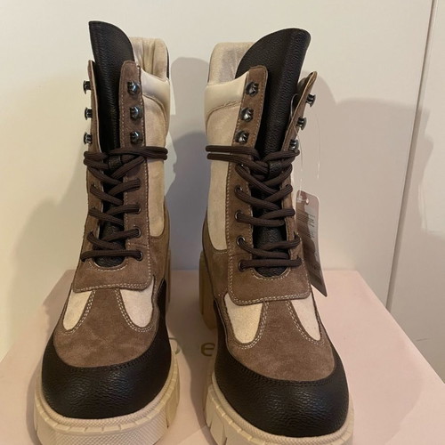Deezee boots new, beige-brown, size 38, eco suede