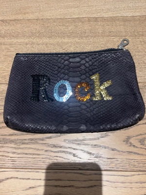 Barbara Rihl Leather Clutch Bag Like New Black