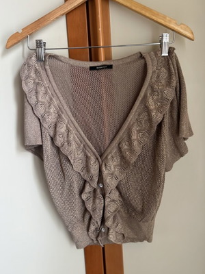 Mango cardigan top unworn, size small, gold